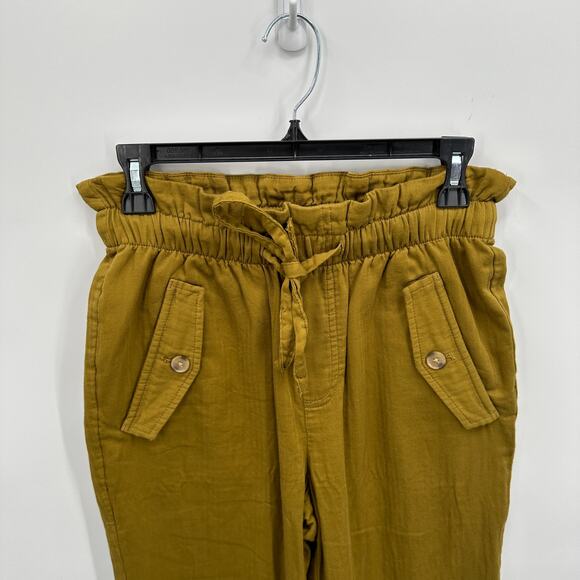 LOFT High Rise Straight Petite Tie Wast Paperbag Pants // Small Petite - Picture 2 of 9